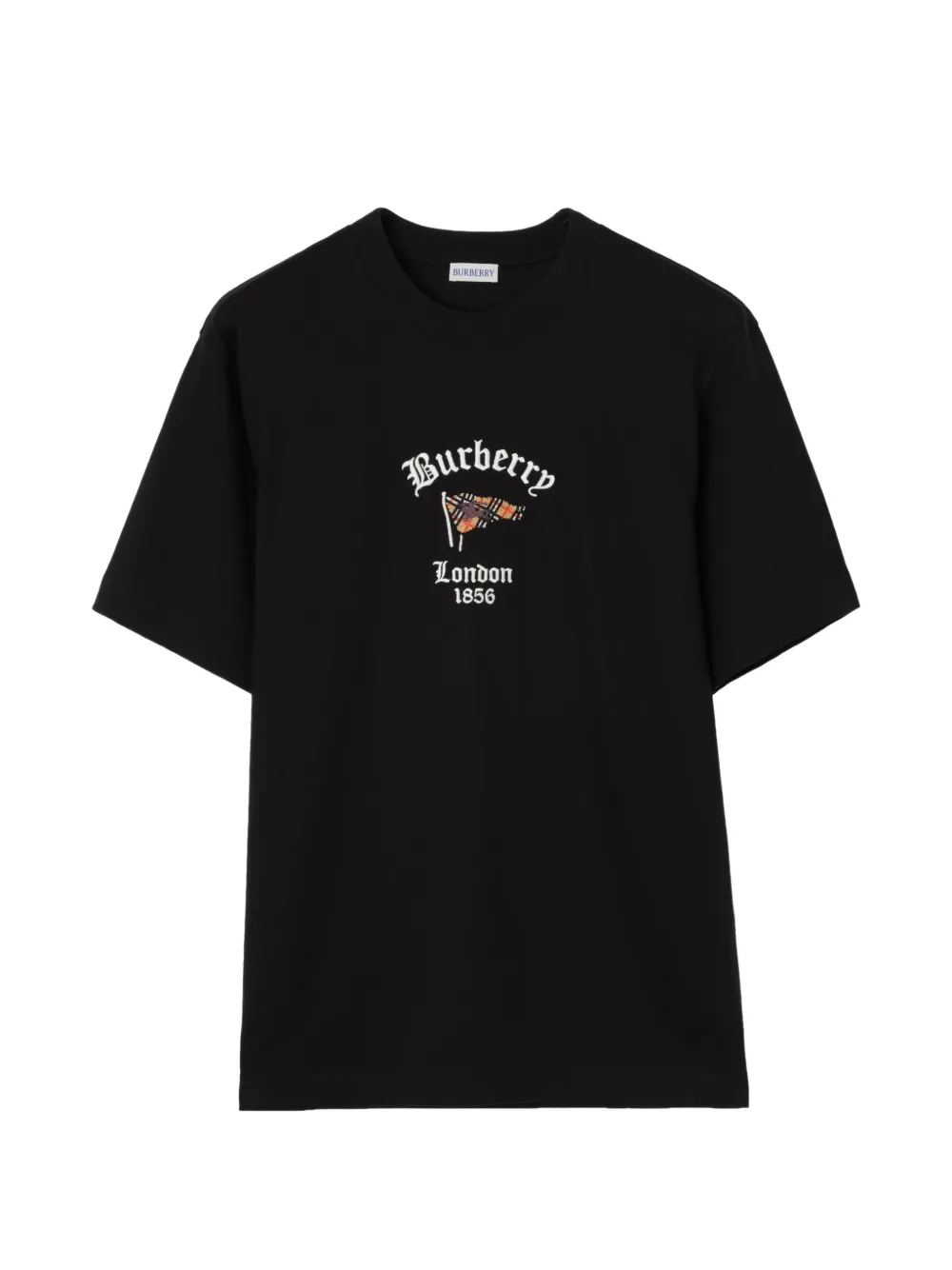Burberry Check-flag cotton T-shirt - Nero