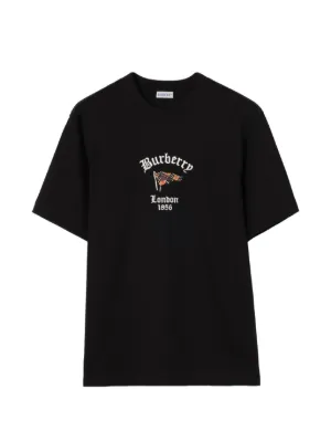 Burberry Equestrian Knight Cotton t-shirt | Black | FARFETCH
