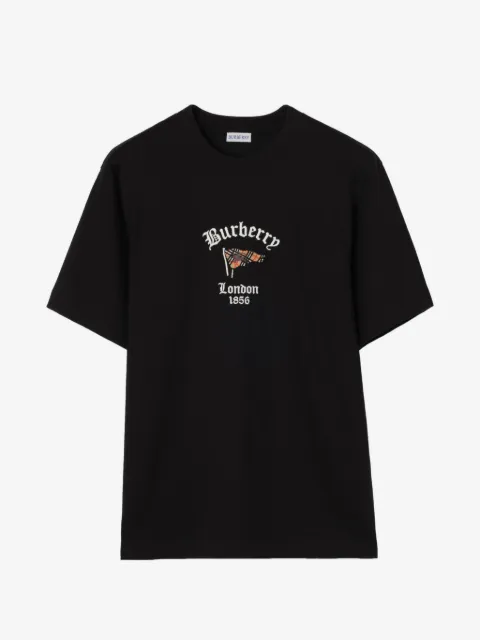 Burberry Check-flag cotton T-shirt