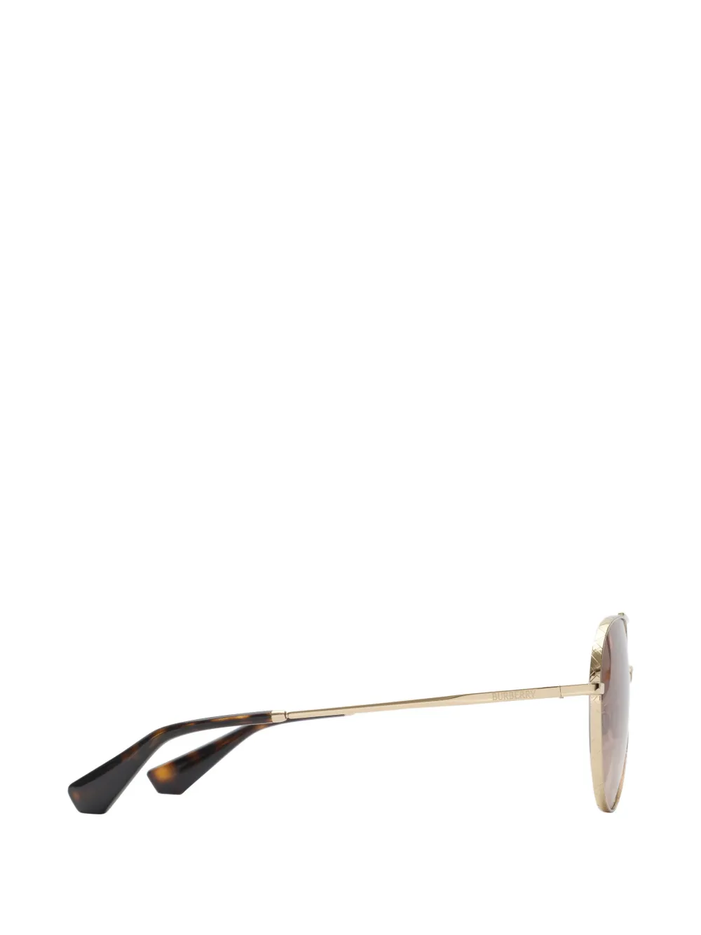 Burberry Eyewear Check metalen zonnebril met piloten montuur Goud