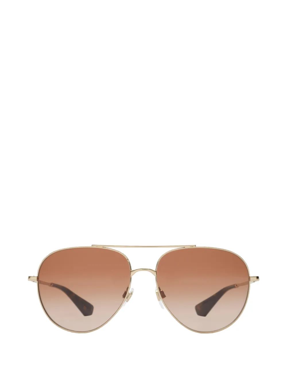 Burberry metal Check pilot sunglasses - Oro