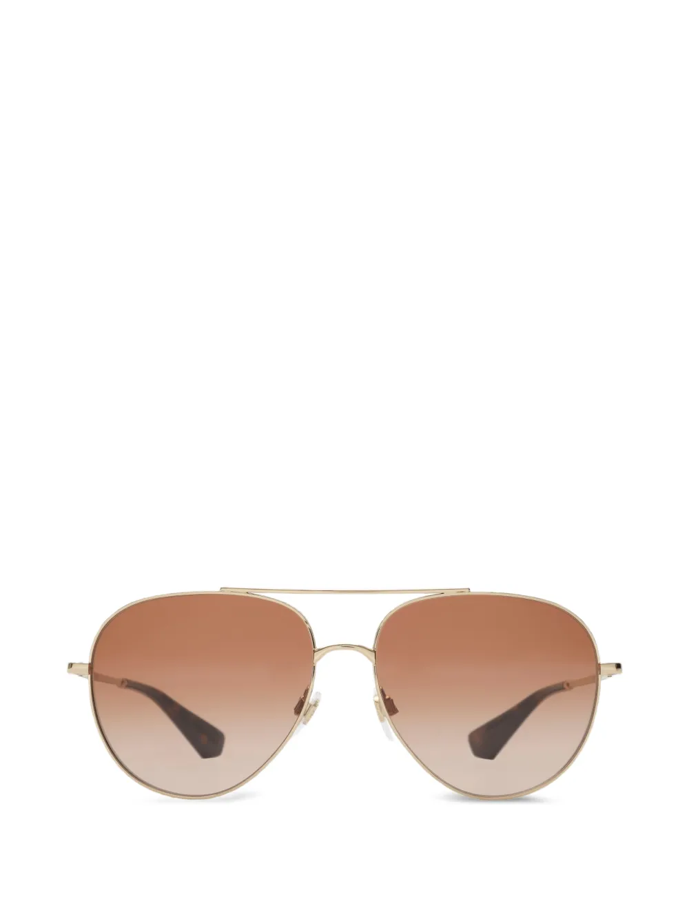 Burberry metal Check pilot sunglasses - Oro
