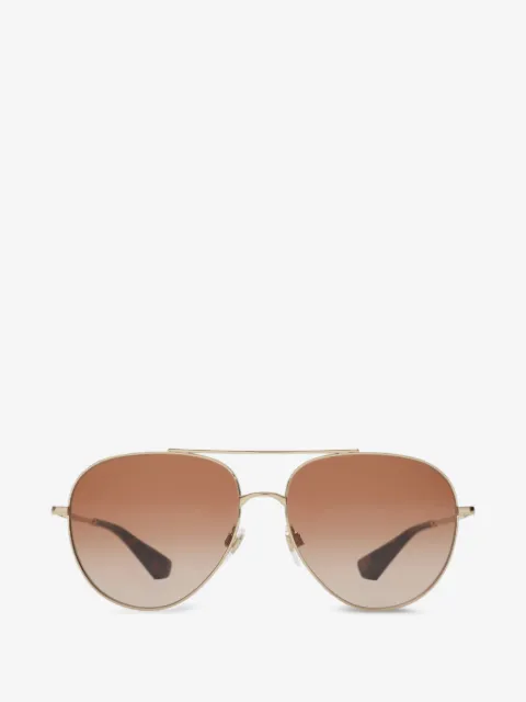 Burberry lentes de sol Check estilo piloto