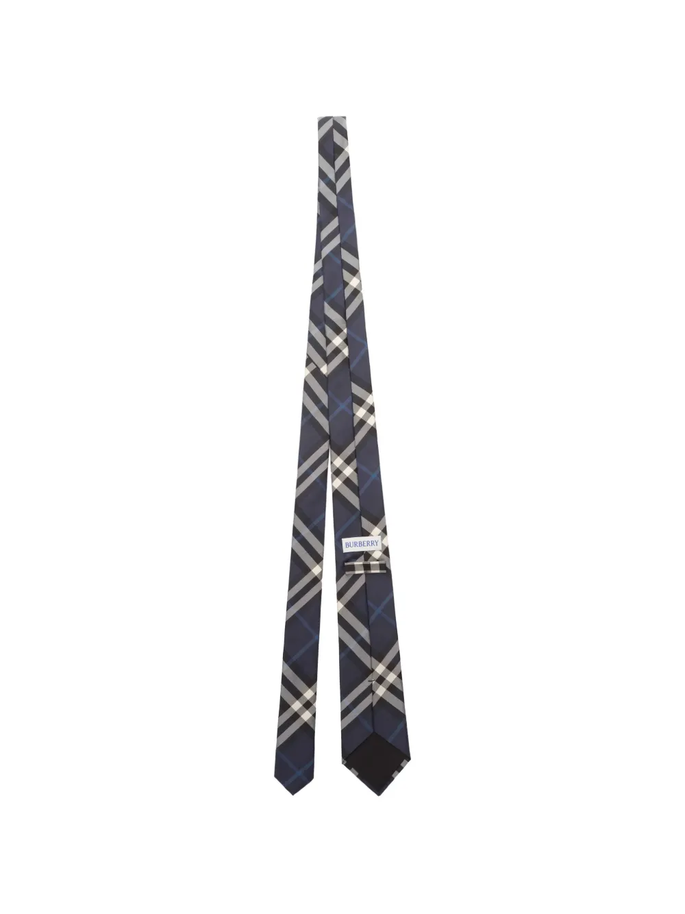 Burberry Geruite zijden stropdas Blauw