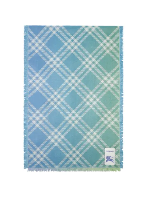 Burberry gradient Check wool silk scarf