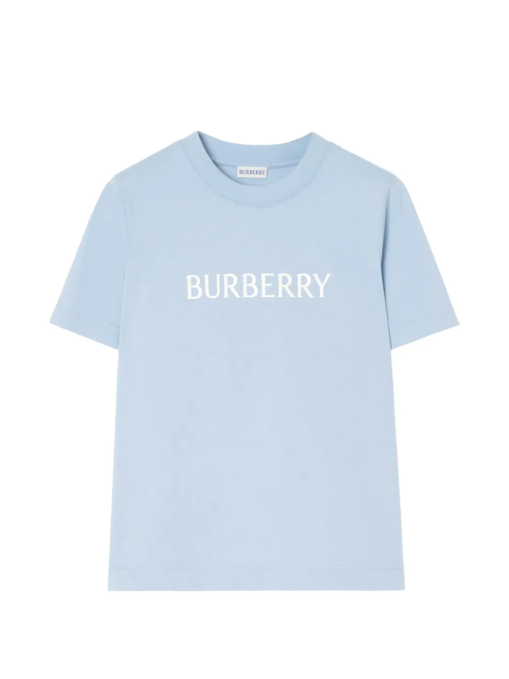Burberry embroidered-logo cotton T-shirt - SUNBLEACHED BLUE