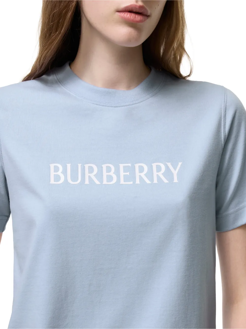 Burberry T-shirt met logo Blauw
