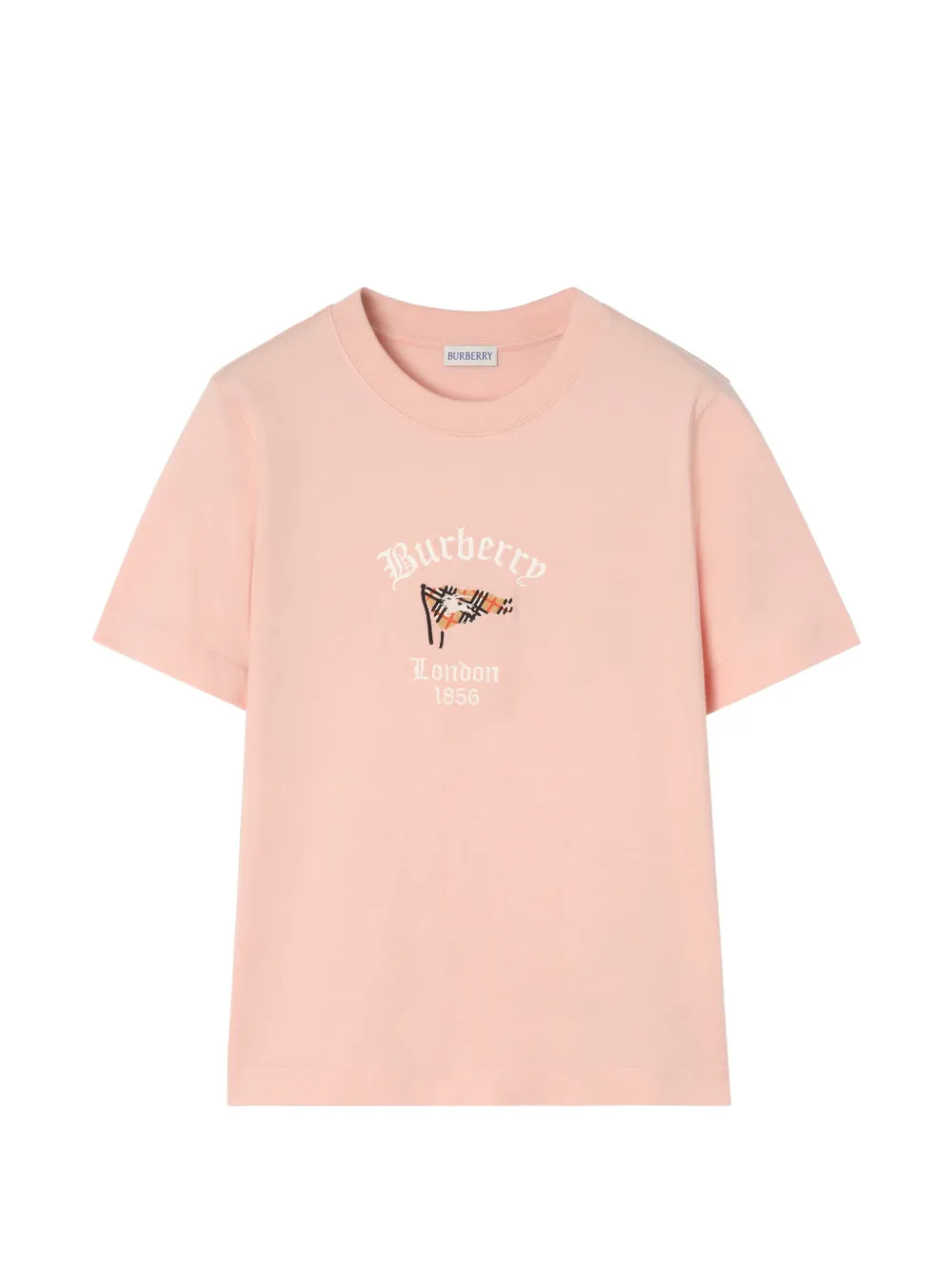 Burberry Check-flag cotton T-shirt - Rosa