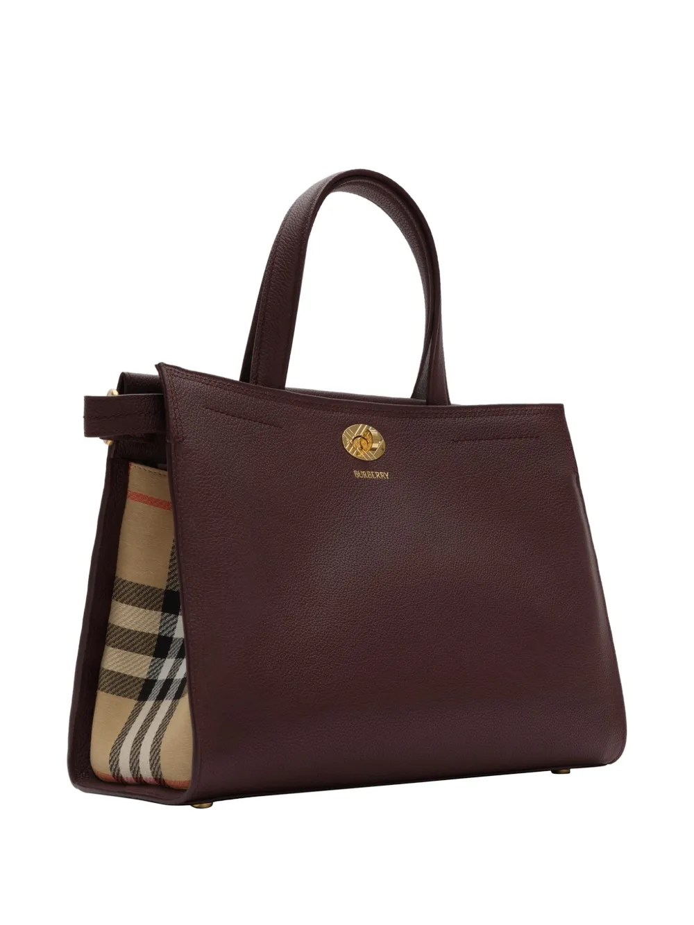 Burberry Kleine Cotswolds Check shopper Bruin