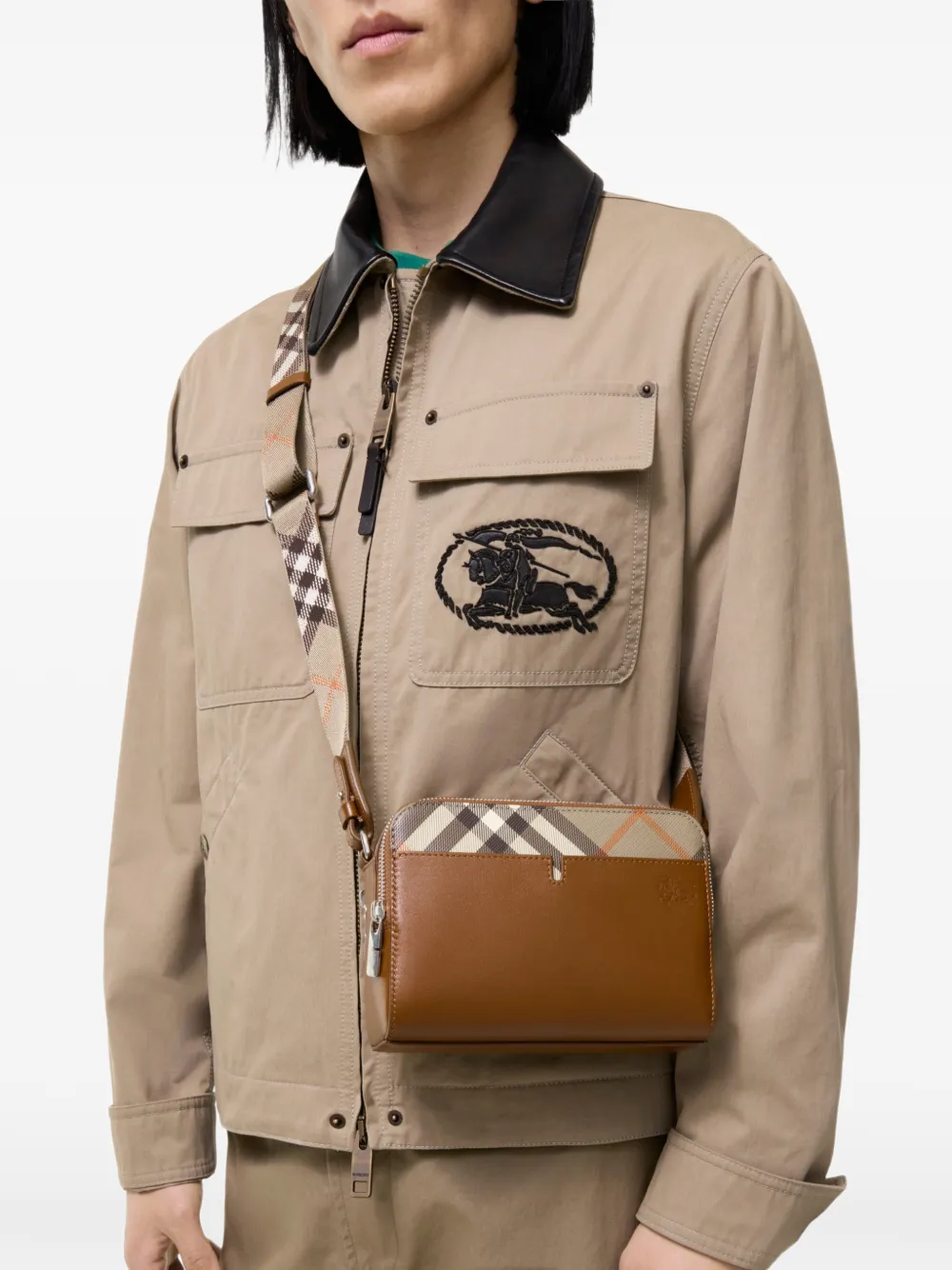 Burberry Pop Check crossbodytas Bruin