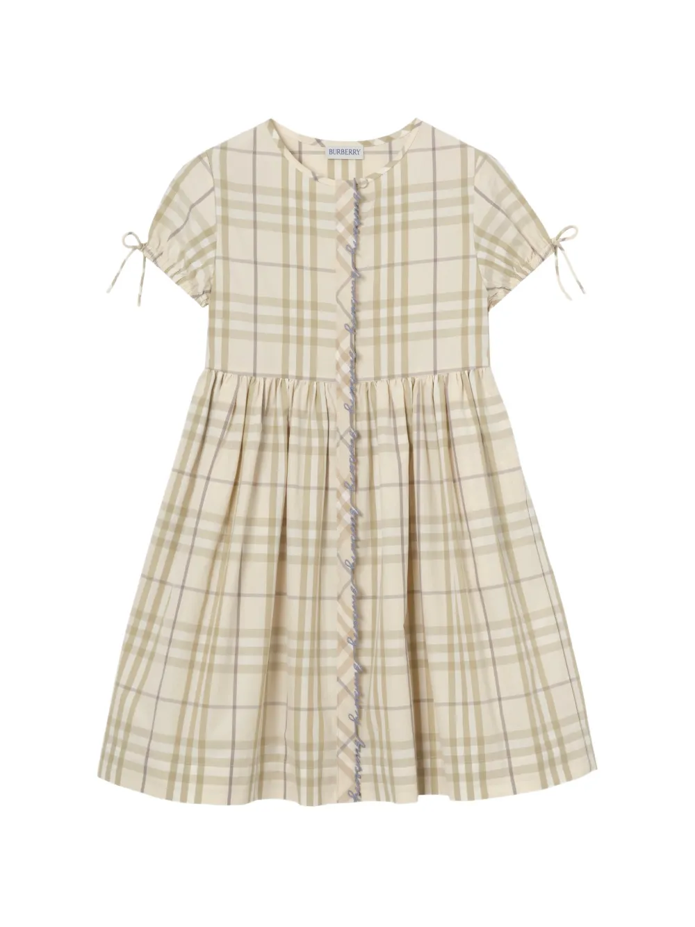 Burberry Kids Check cotton dress - Neutrals