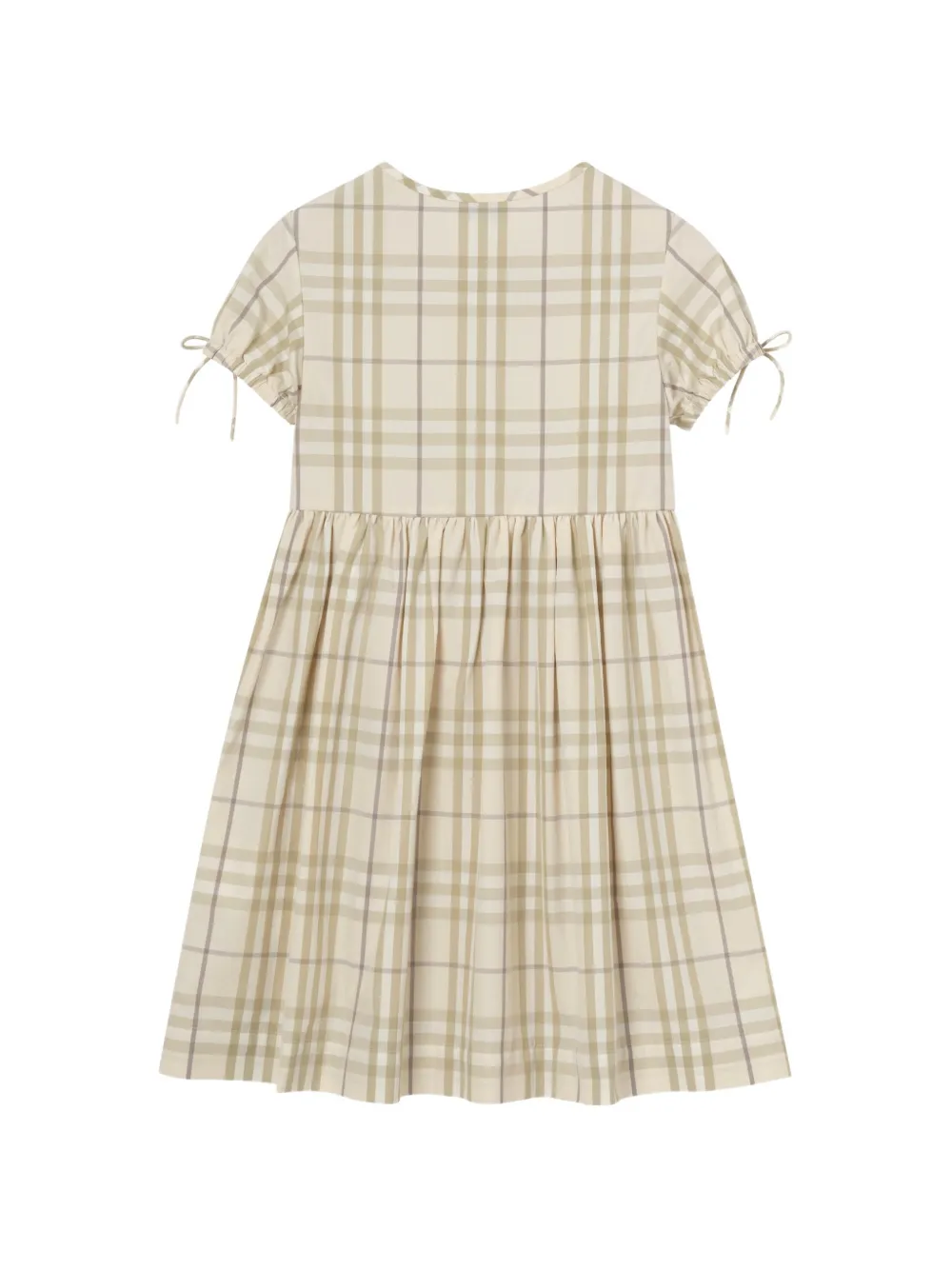 Burberry Kids Geruite mini-jurk met ruches Beige