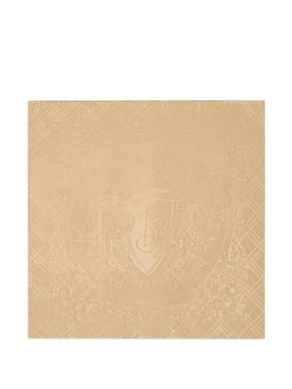 Burberry Zijden sjaal met bloemen-detail Beige