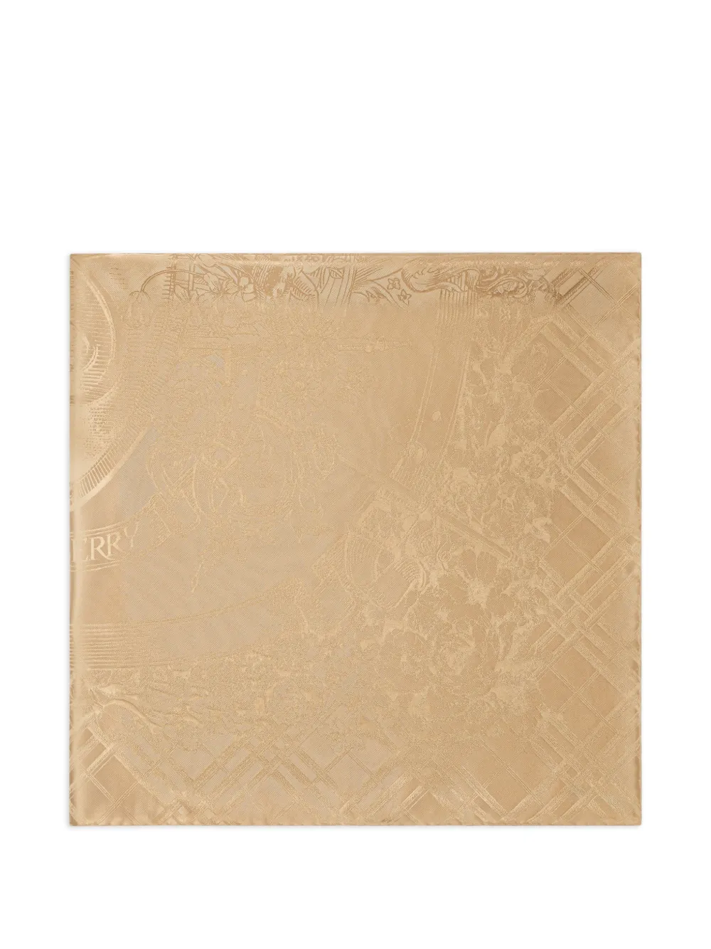 Burberry floral crest silk scarf - Neutrals