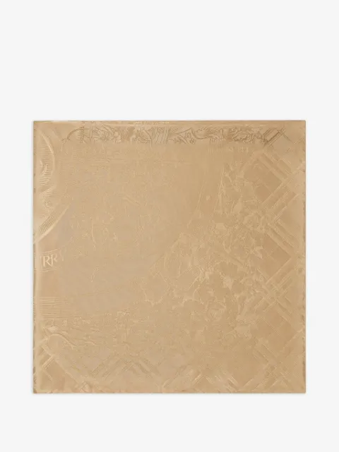 Burberry floral crest silk scarf