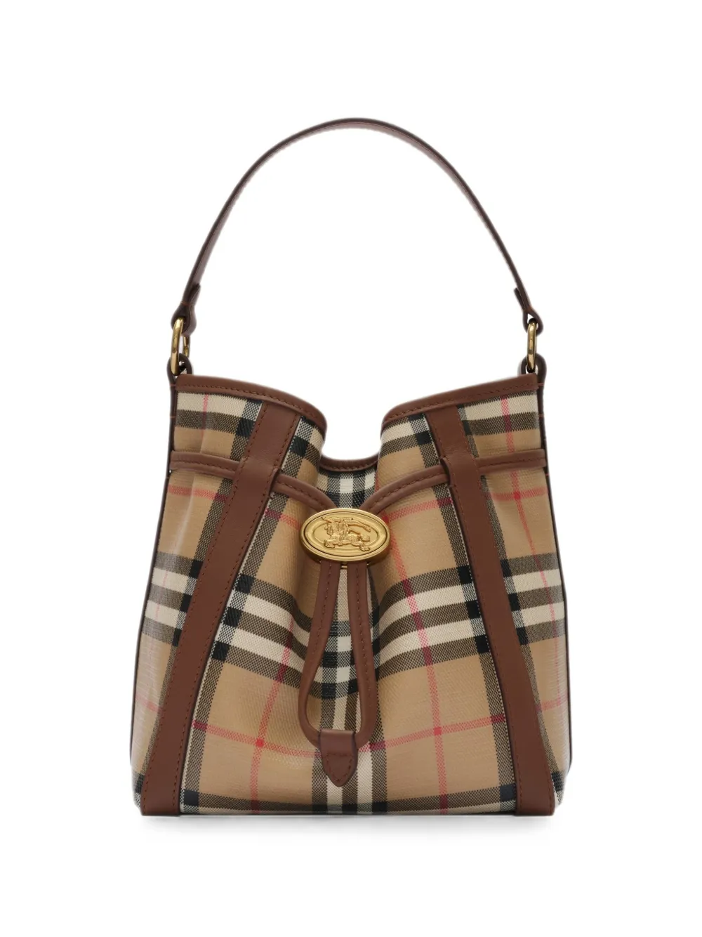 Burberry mini Check bucket bag - Neutrals