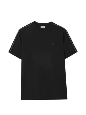 Burberry Check-flag Cotton T-shirt | Black | FARFETCH