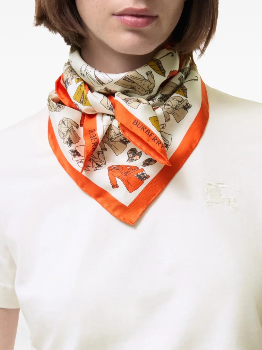 Burberry Zijden sjaal Beige