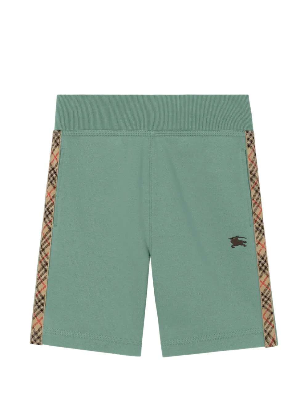 Burberry Kids Check-trim cotton shorts - Green