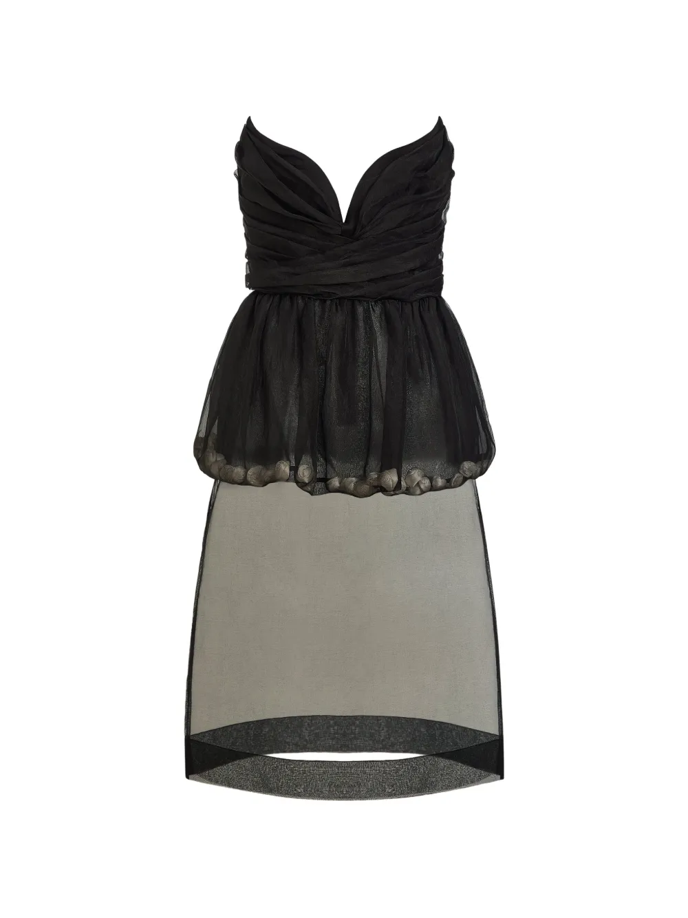 Contessa Mills Mary strapless peplum top - Nero