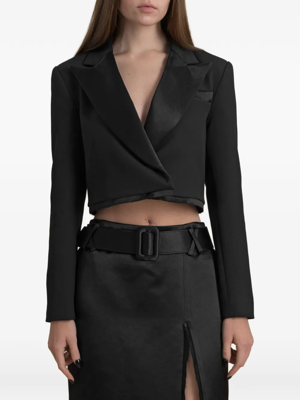 Contessa Mills Morgaine cropped blazer - Schwarz