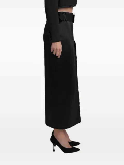 Contessa Mills — Morgaine belted side-slit skirt