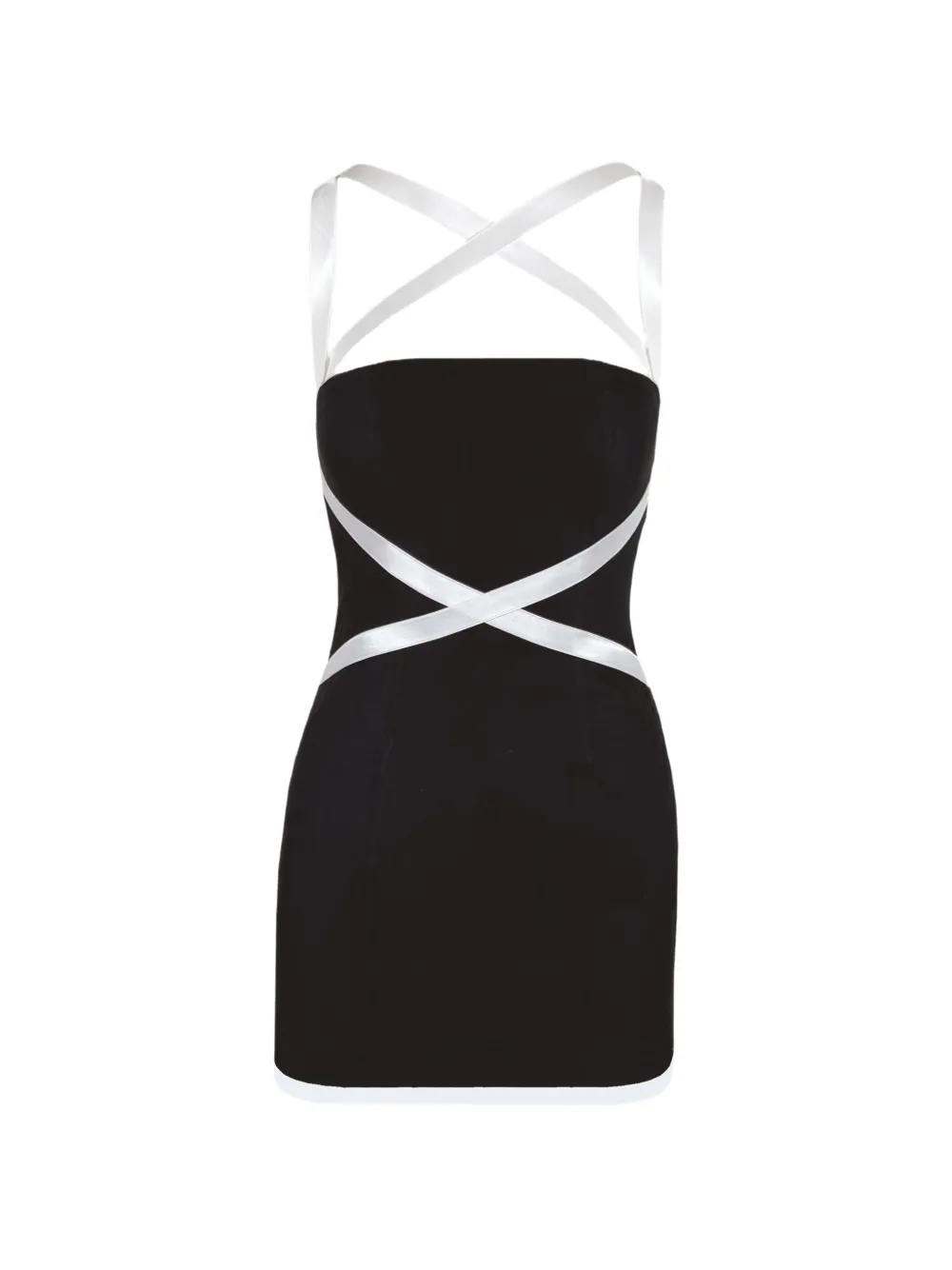 Contessa Mills criss-cross strap mini dress - Nero