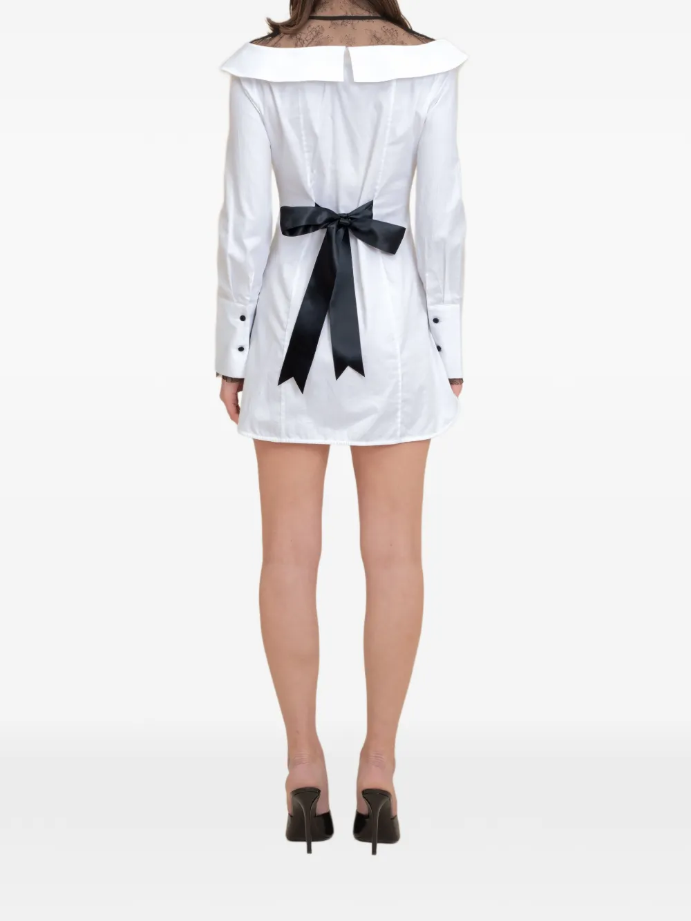 Contessa Mills Empress mini-jurk Wit