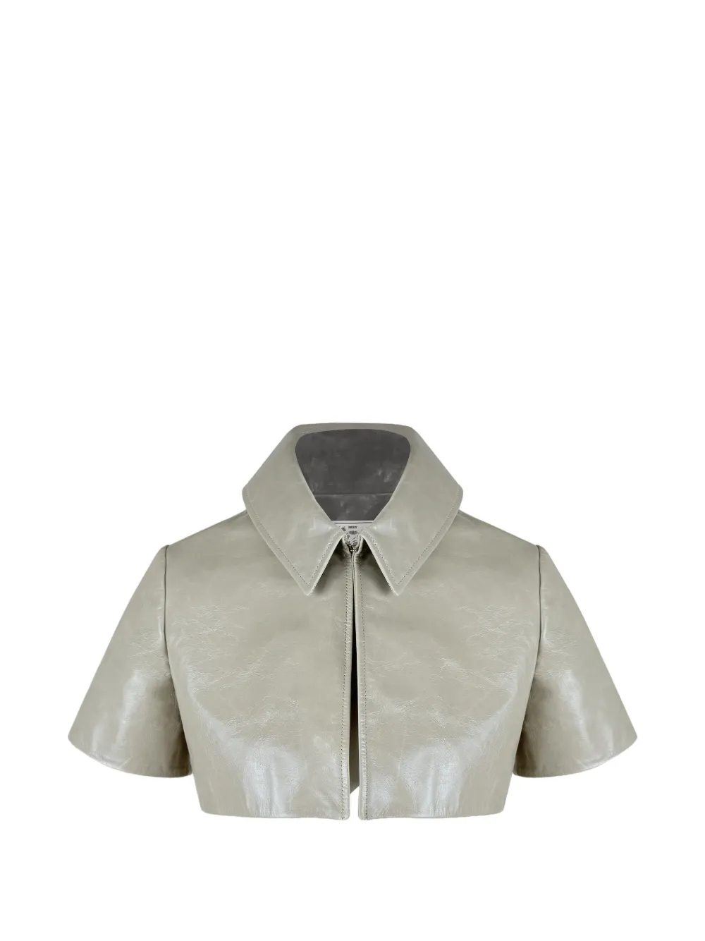 Contessa Mills Circe leather bolero jacket - Verde
