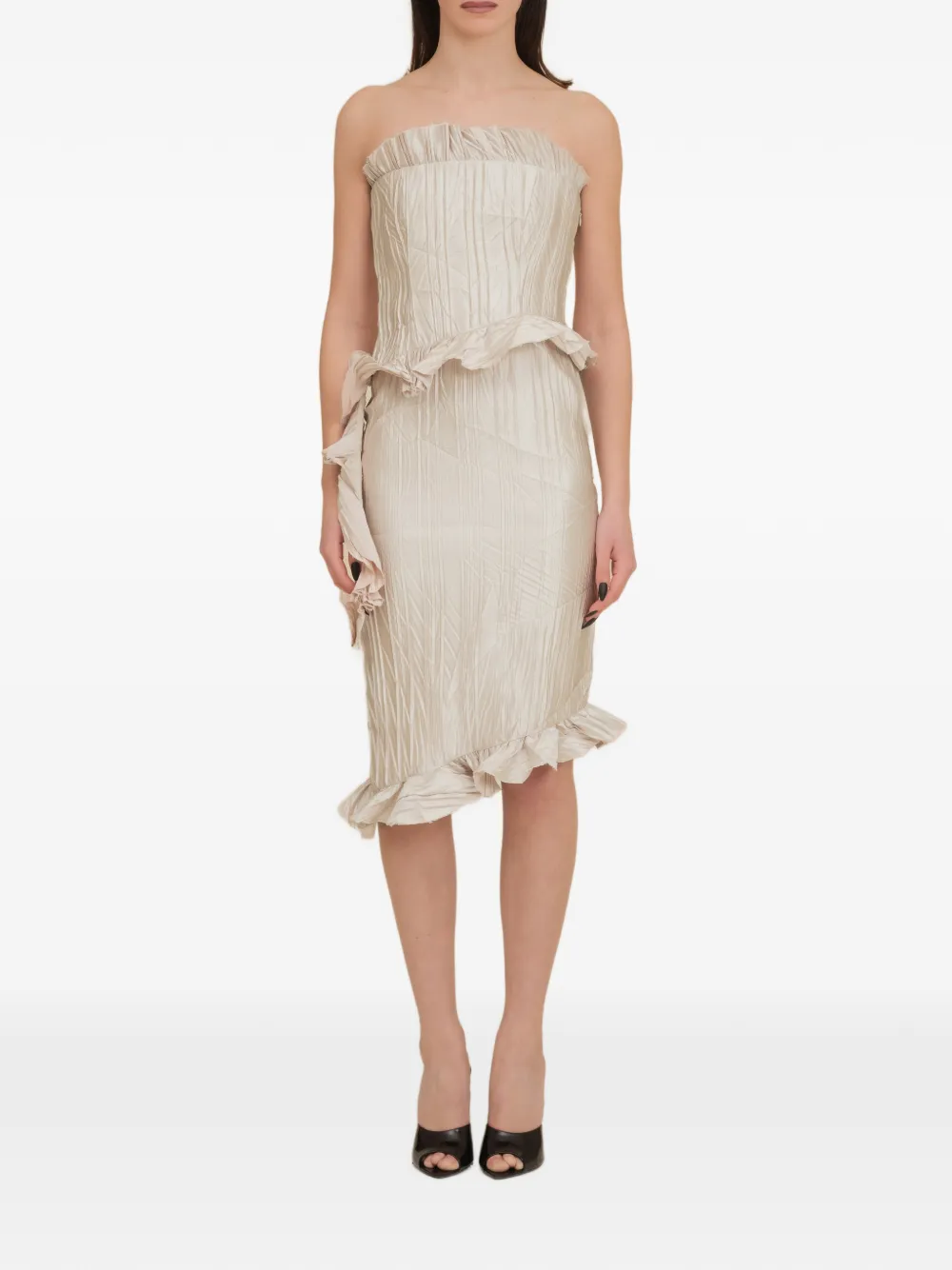 Contessa Mills Le Fay ruffled pleated top - Toni neutri
