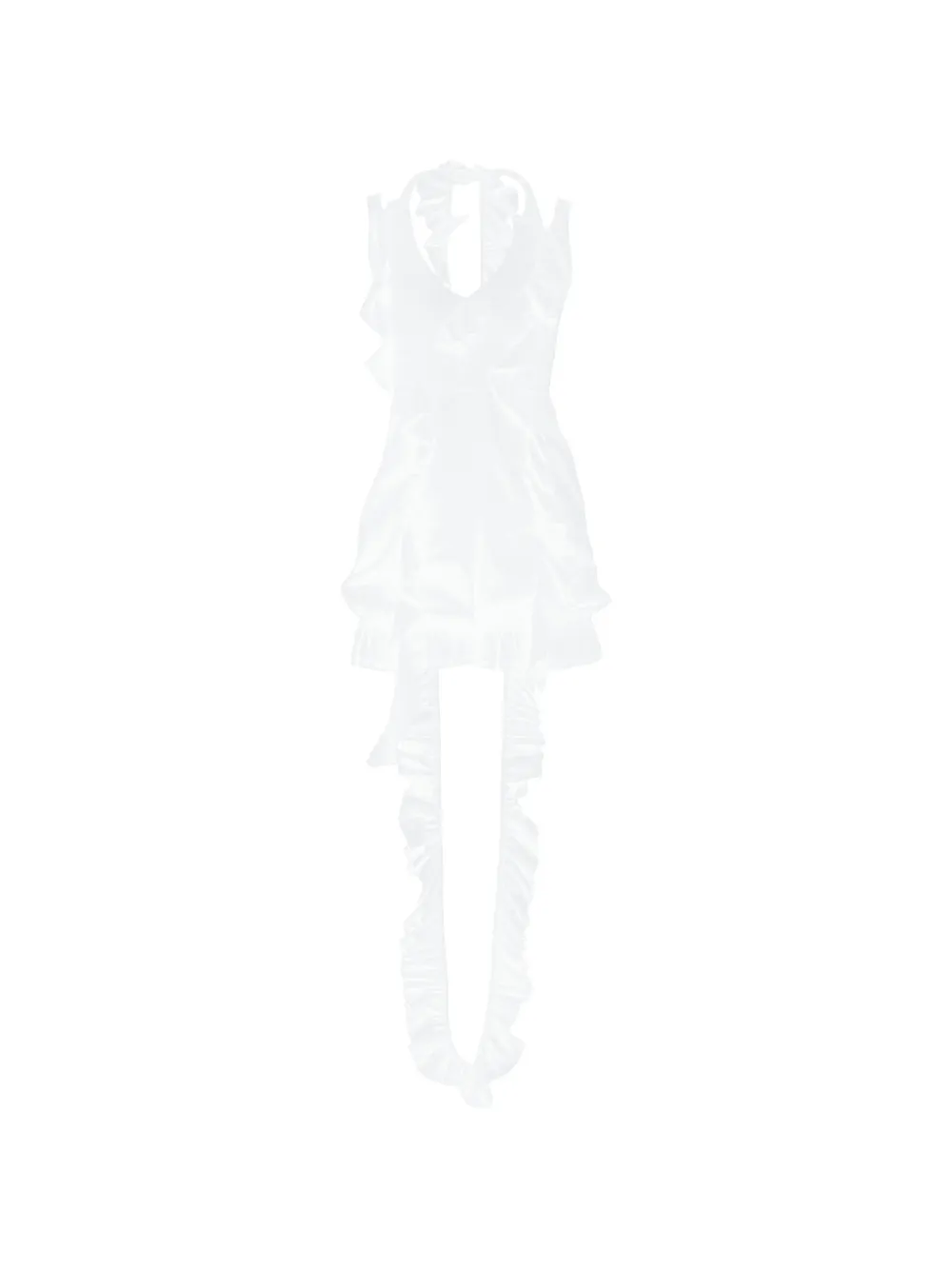 Contessa Mills Holland ruffle-trimmed romper - Bianco