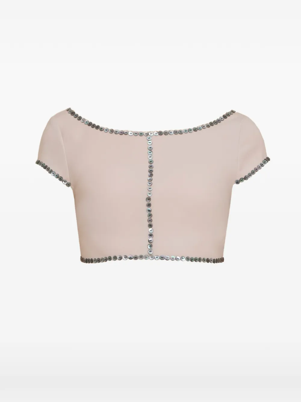 Contessa Mills Coraline button-embellished cropped top - Rosa
