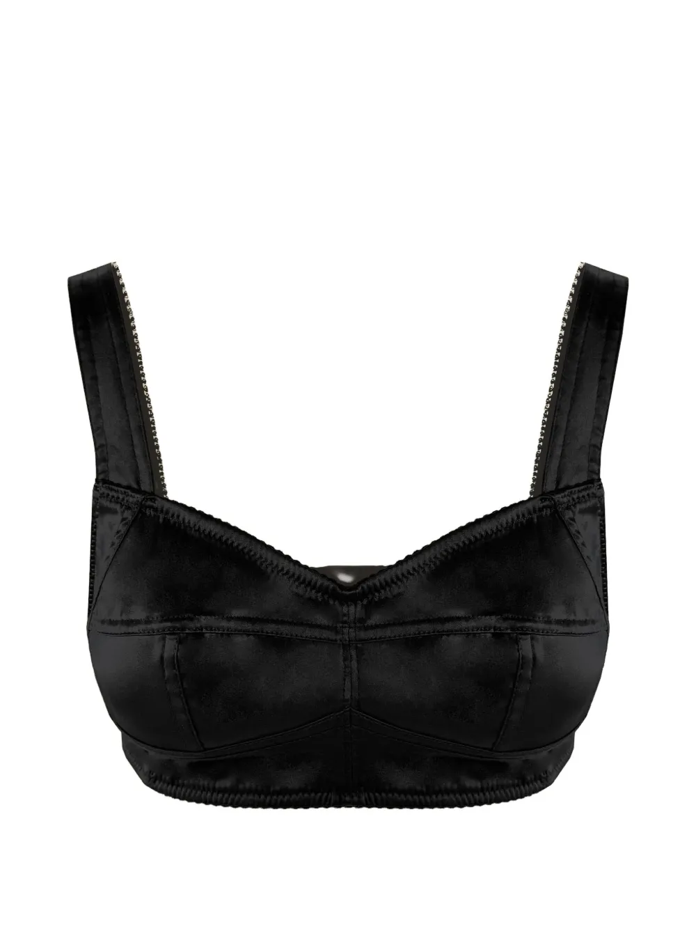 Contessa Mills Seraphim satin-finish bra - Nero