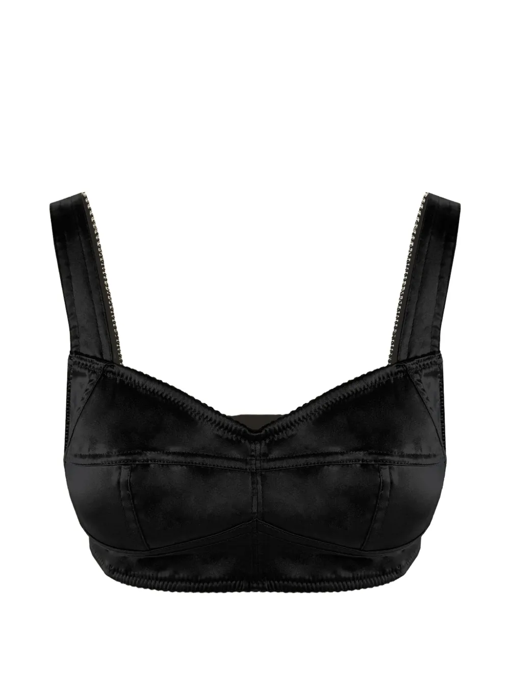 Contessa Mills Seraphim satin-finish bra - Schwarz