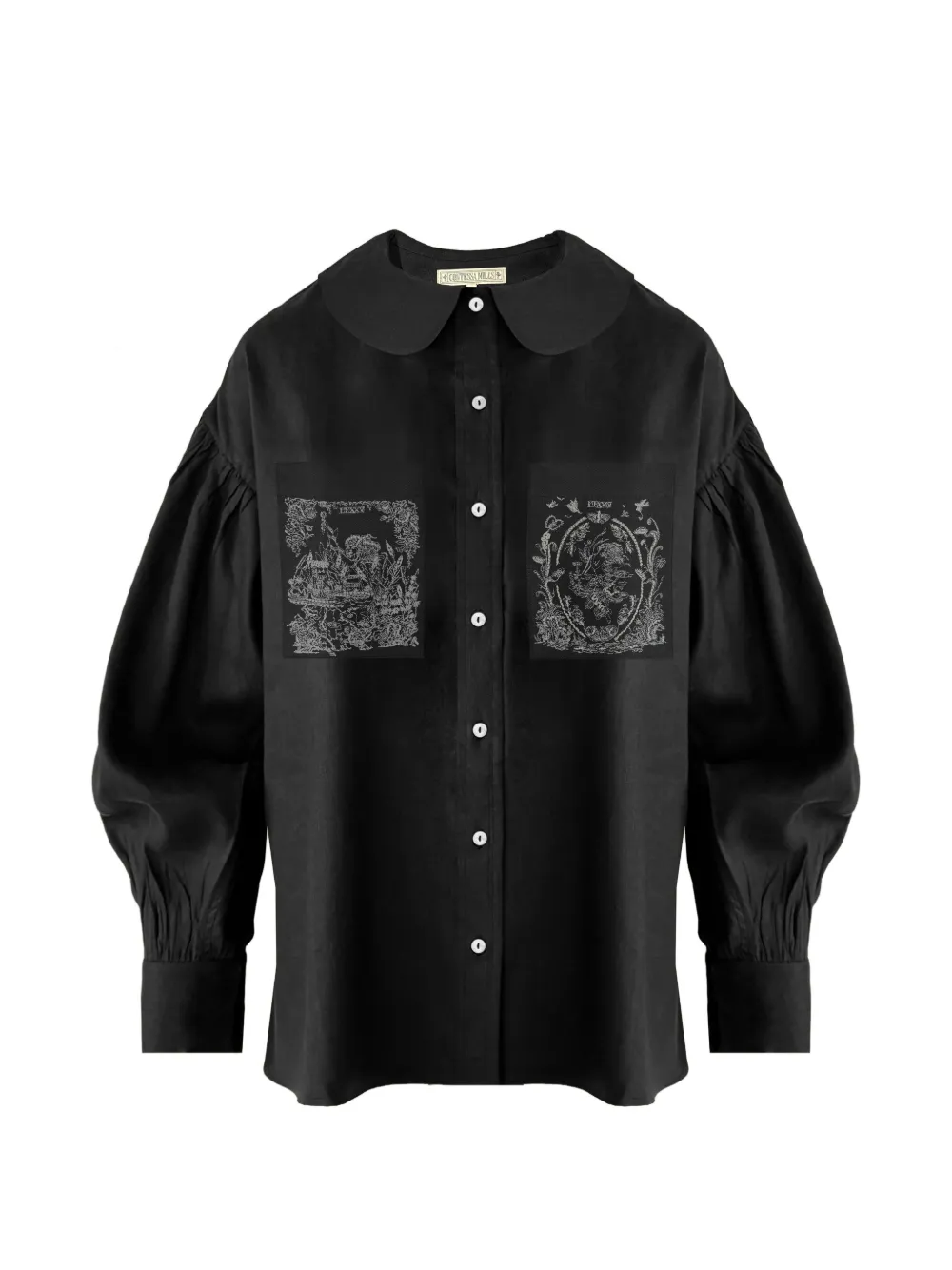 Contessa Mills Tarot Oxford shirt - Black