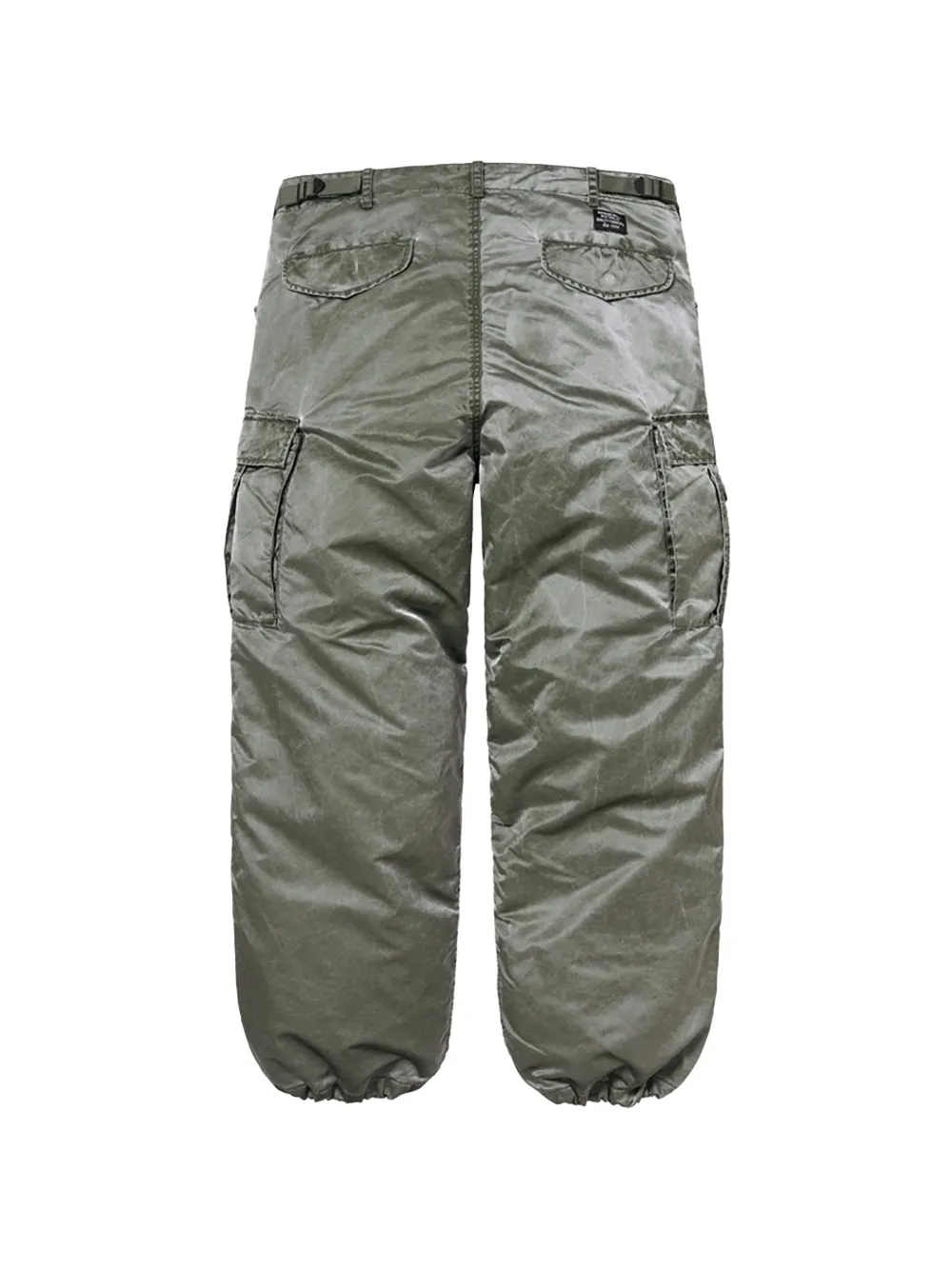 Supreme Washed Flight satijnen cargo broek Groen