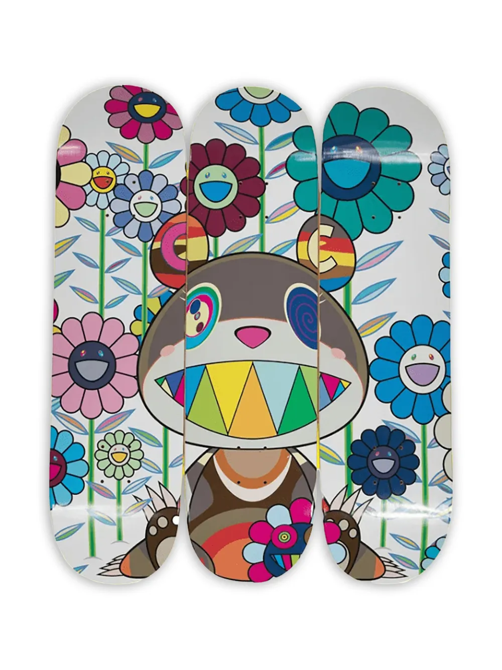 Takashi Murakami ComplexCon Eden Skateboard-Deck (3er-Set) - Weiß