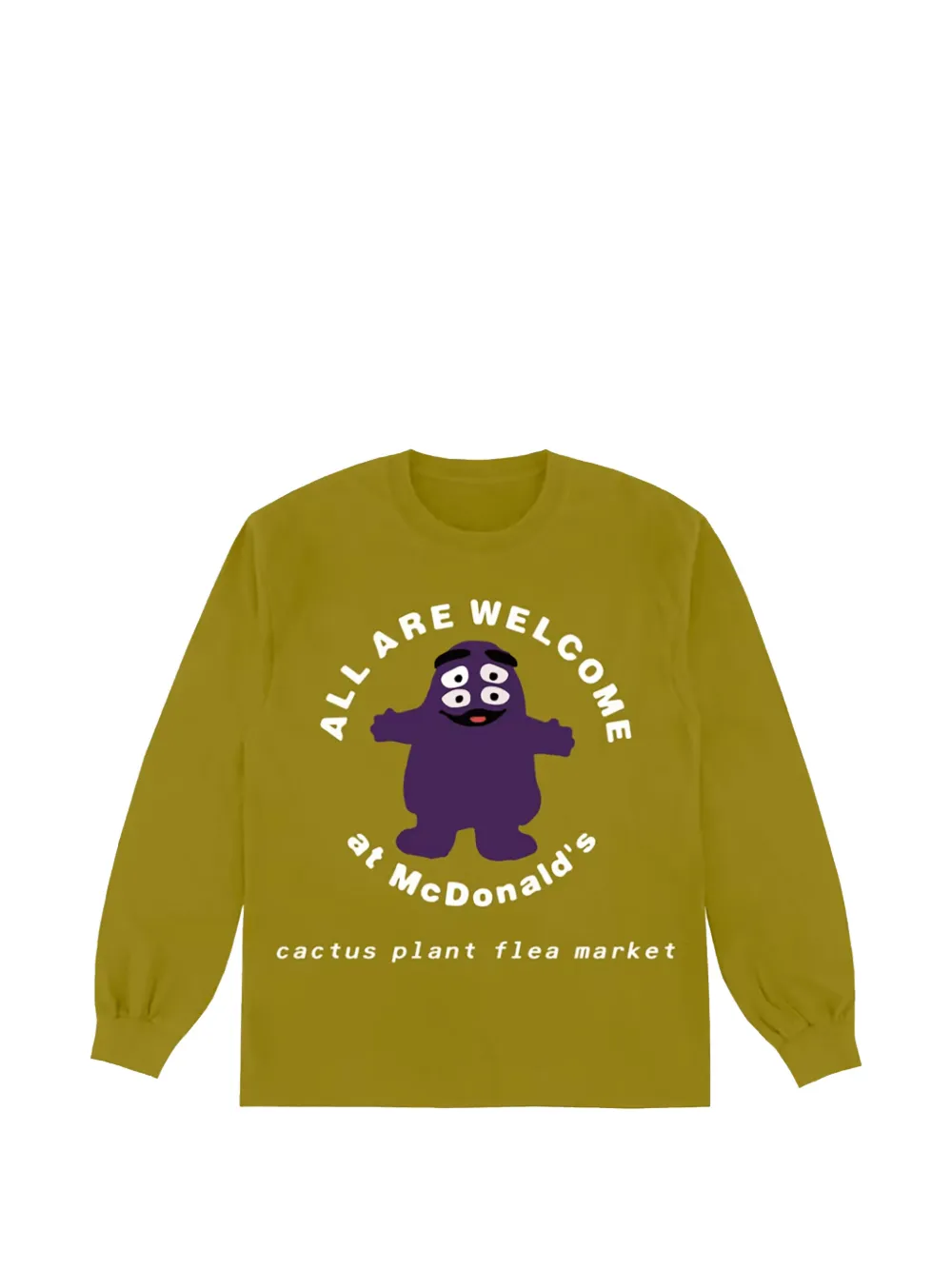 Travis Scott X Cactus Plant Flea Market X Mcdonald's Grimace Long-sleeve T-shirt In Green