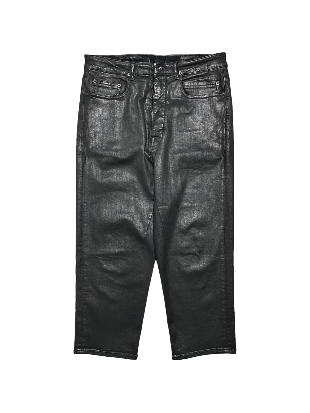 Rick Owens DRKSHDW Collapse waxed jeans - Nero