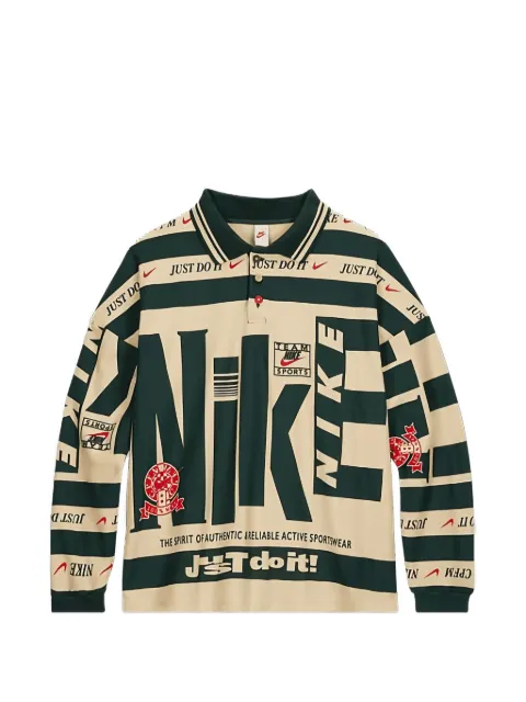 Nike  x Cactus logo-print striped polo shirt