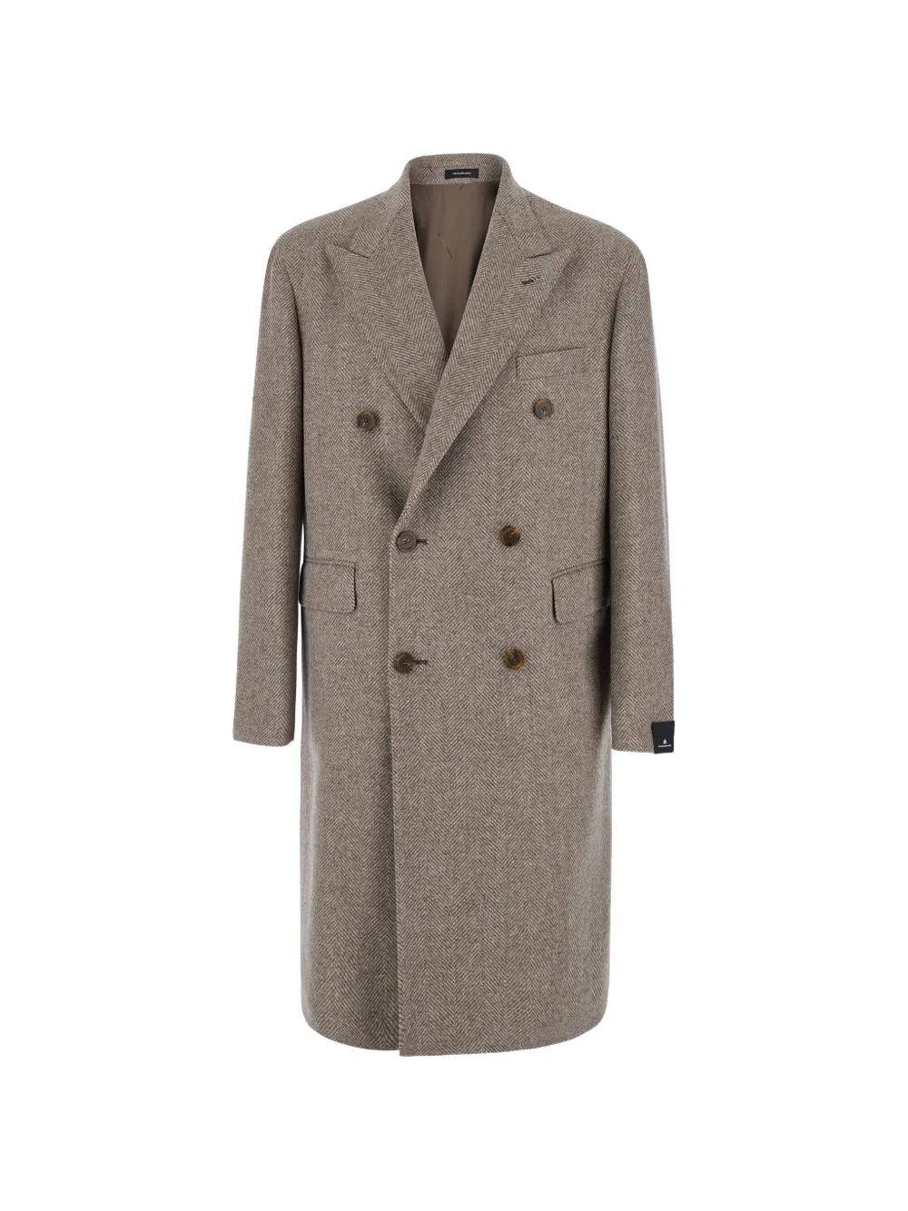 Tagliatore herringbone-pattern double-breasted coat - Toni neutri