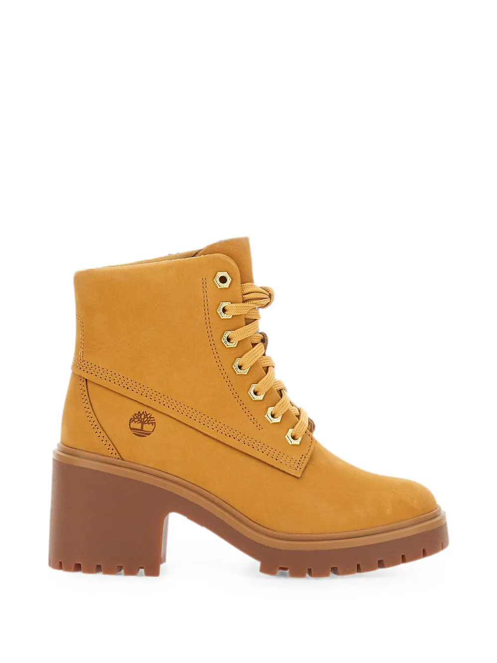 Timberland Enkellaarzen met logo-reliëf Beige