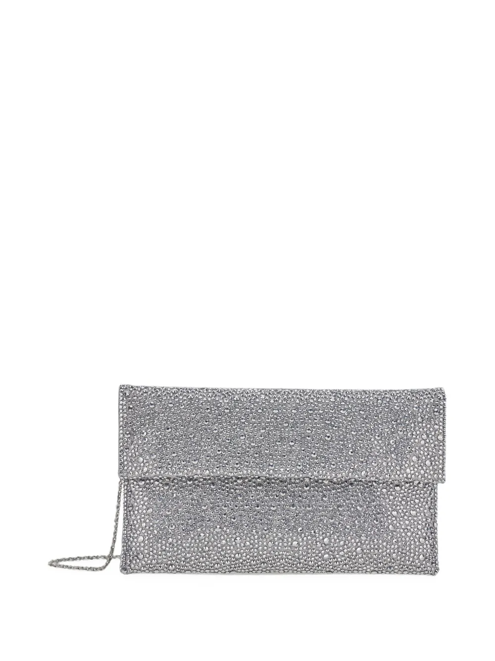 TWENTY FOURHAITCH Clutch verfraaid met kristallen en kettinghengsel Zilver