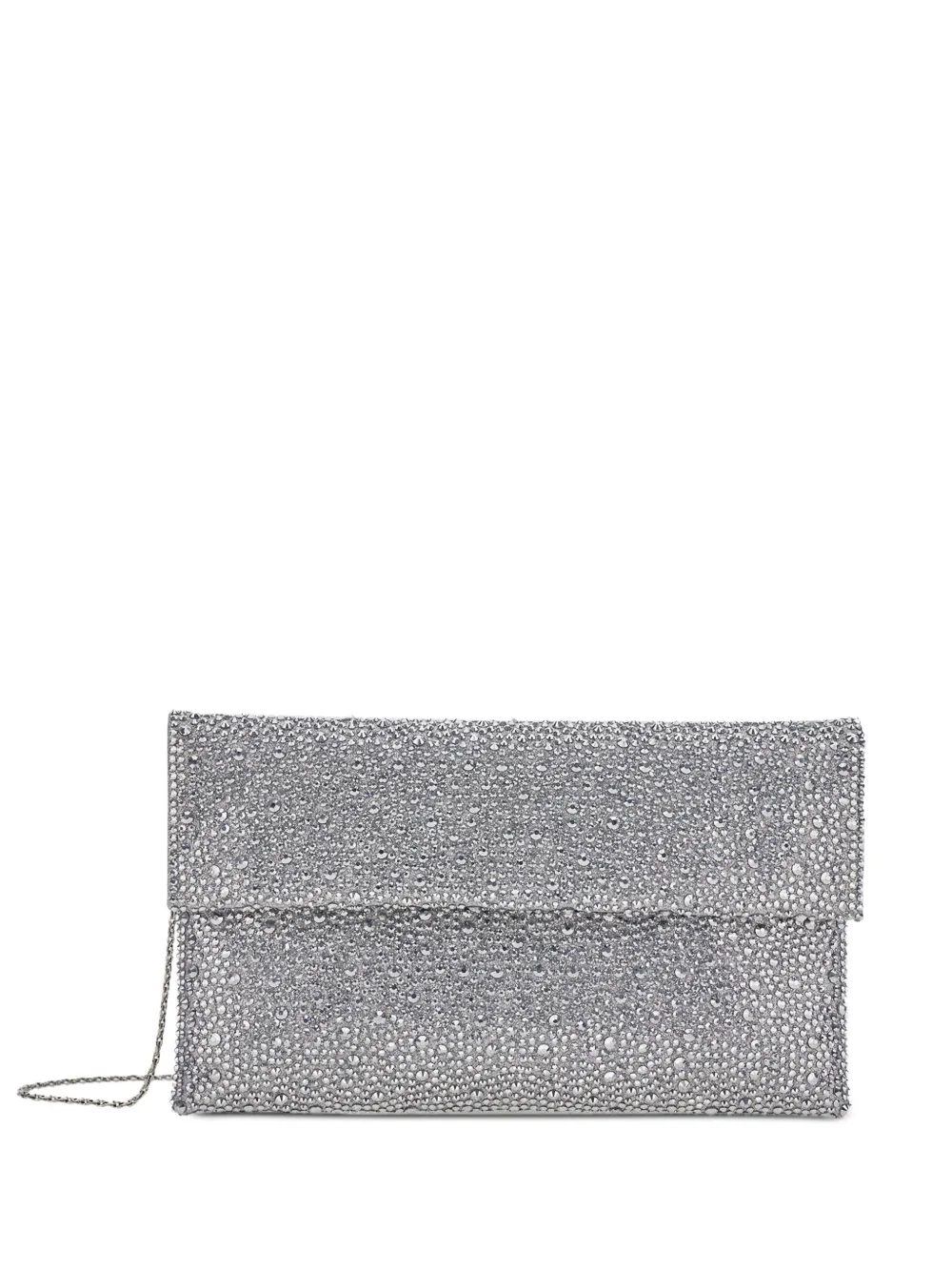 TWENTY FOURHAITCH crystal-embellished chain-strap clutch bag - Argento
