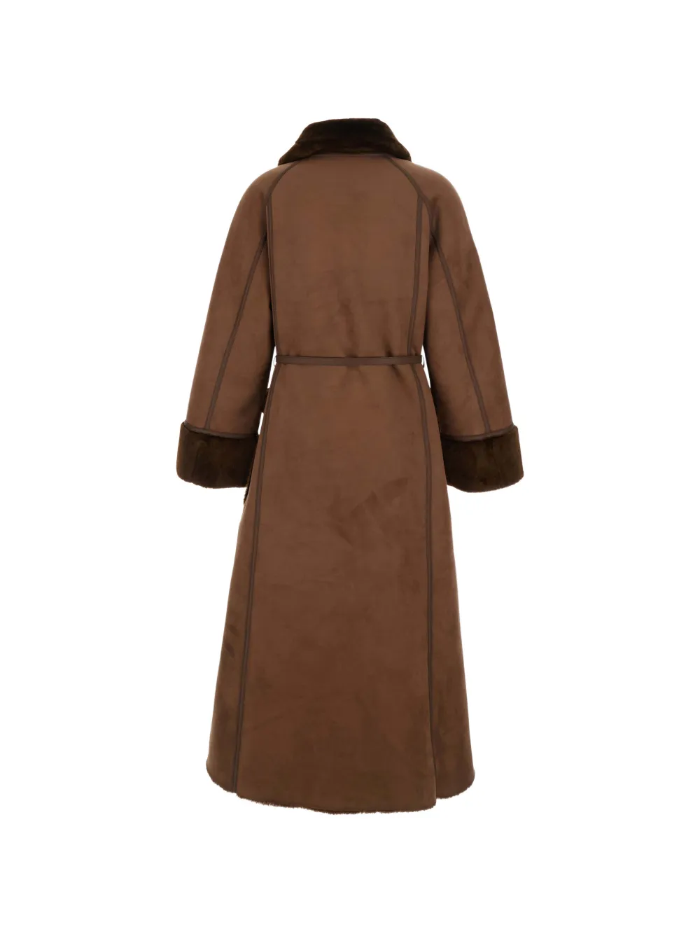Urbancode Reversible Belted Coat In Brown
