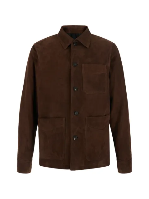 Tagliatore suede patch-pocket jacket