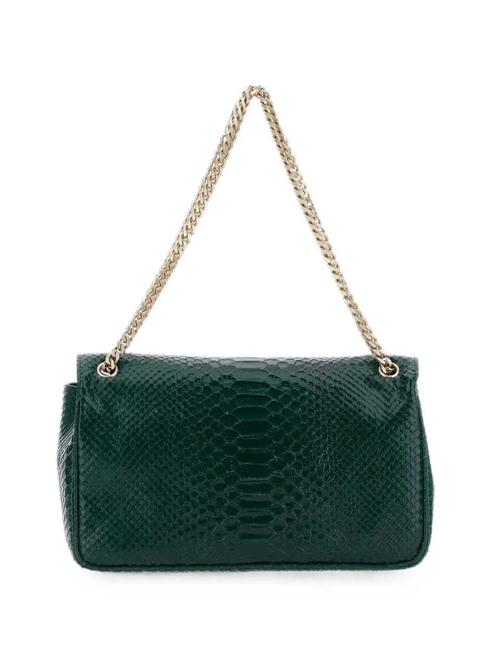 TOM FORD Mia schoudertas met slangen-effect en T-gesp Groen