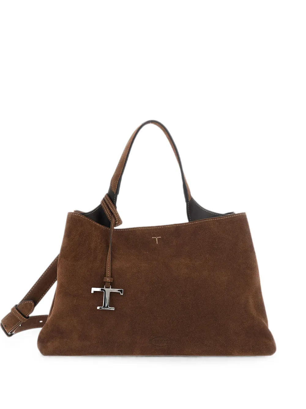 Tod's T Timeless suede handbag - Brown