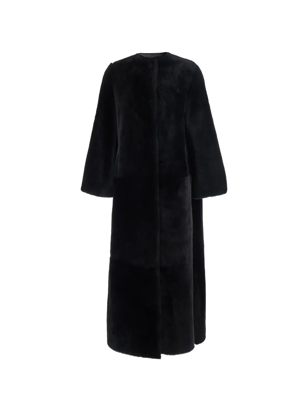 Yves Salomon concealed-fastening faux-fur coat · 38