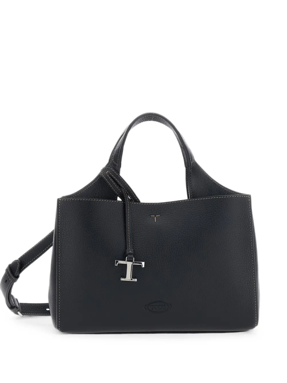Tod's T Timeless pebbled handbag - Blue